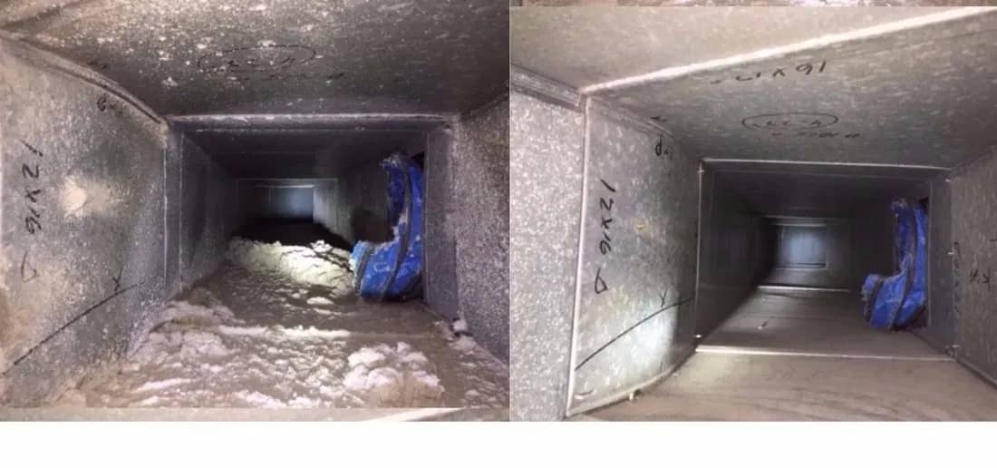Before and After Air Duct Cleaning Services