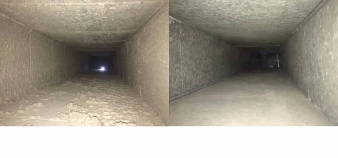 Before and After Commercial Air Duct Cleaning Services